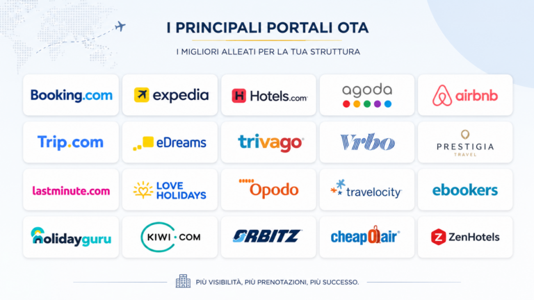 Grafica in cui son presenti i loghi delle principali OTA